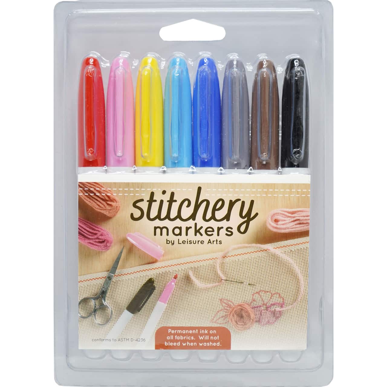 Leisure Arts® 8 Color Stitchery Fabric Marker Set